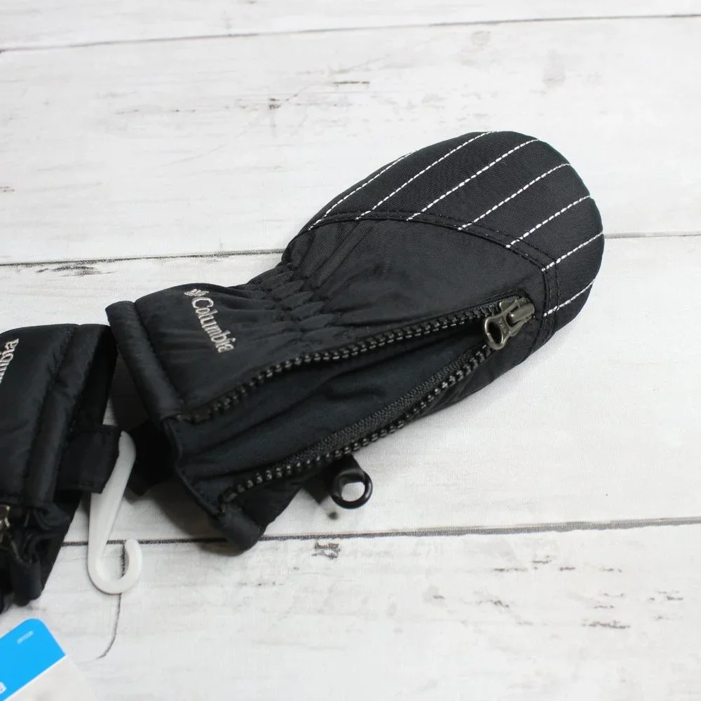 Columbia Baby Boy's Black Winter Mittens Infant One Size Zipper